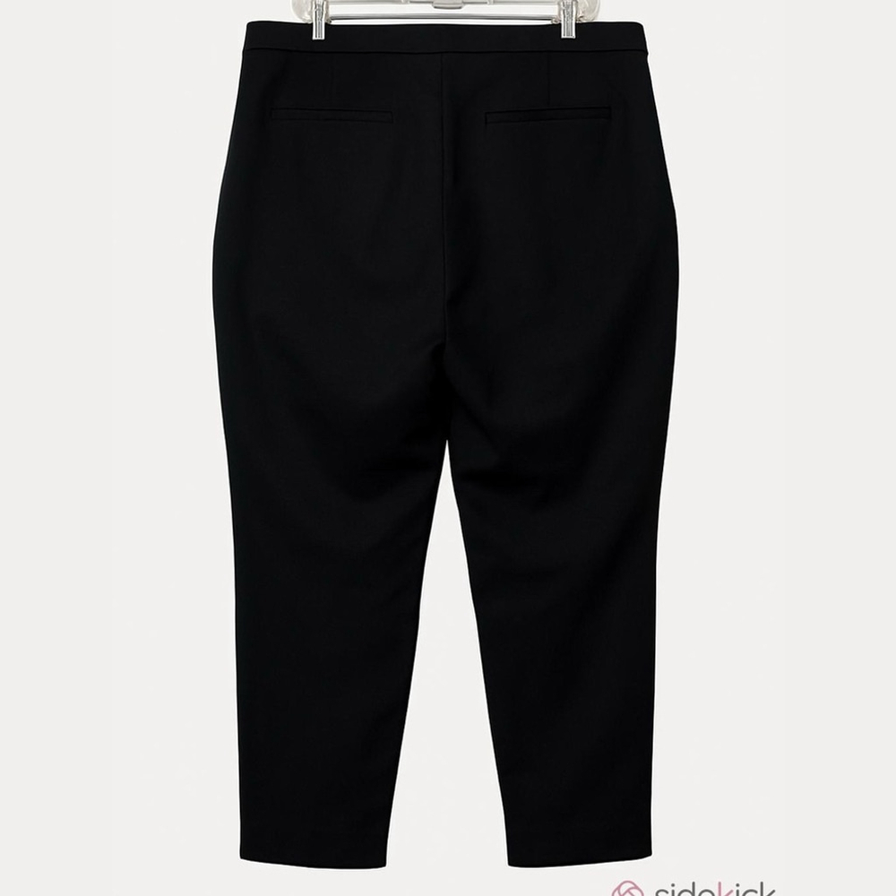 Blue NIP Faux Leather In Front Black Ponte in Back Pull On Pant - Picture 2 of 5